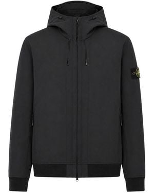 Stone Island Lightweight Hooded Jacket - Black