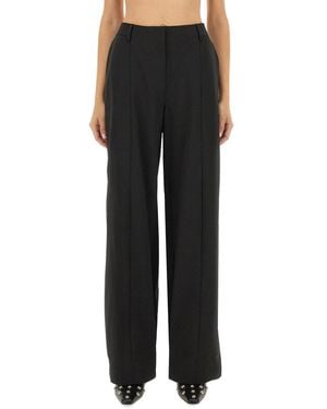 Jean Paul Gaultier Straight-Leg Pants With Stirrup Design - Black