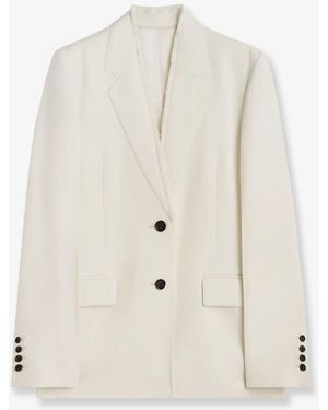 TOTEME Raw Lapel Blazer - White