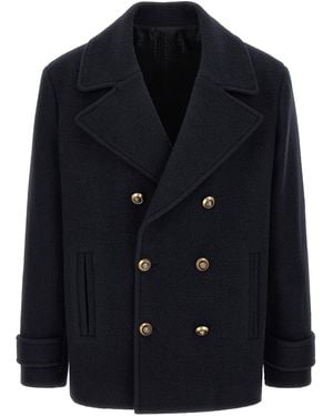 Balmain Wool Caban - Blue