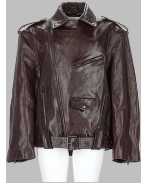 Saint Laurent Giacca Biker - Brown
