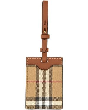 Burberry Nameplate "Porte Adresse" Check - Natural