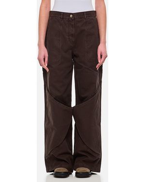 The Attico Long Pants - Brown