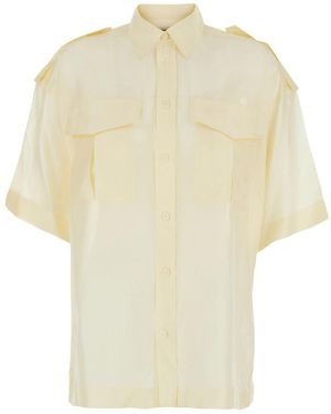 Phoebe Philo Shirt 'Lite Utility Shirt' With Classic Collar - White