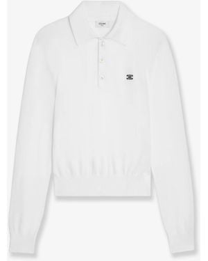 Celine Cotton Polo Shirt - White