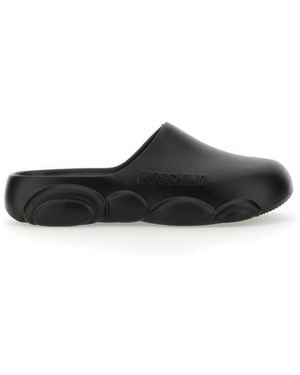 Moschino Rubber Teddy Sole Mules - White