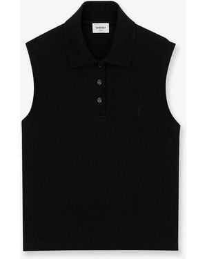 Saint Laurent Sleeveless Tops - Black