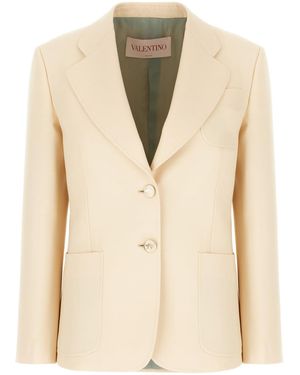 Valentino Garavani Clothing Blazers & Gilets - Natural