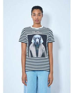 Max Mara Striped Graphic T-Shirt - Blue