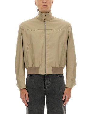 McQueen Cropped Harrington Jacket - Natural