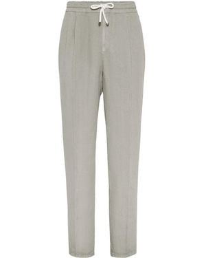 Brunello Cucinelli Linen Pants - Gray