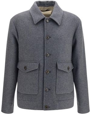 Valentino Wool And Cashmere Jacket Dark - Gray