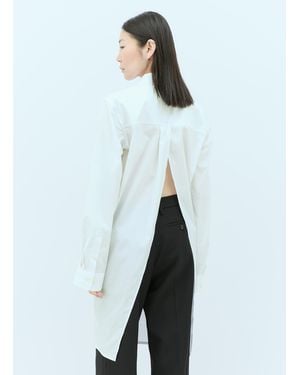 Dries Van Noten Open-Rear Poplin Shirt - Blue