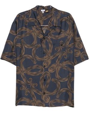 Loewe Paula's Ibiza Printed Silk Shirt - Gray