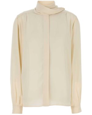 Prada Ivory Silk Shirt - Natural