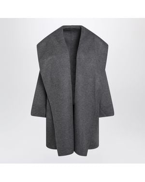 TOTEME Light Wool Hooded Coat - Gray
