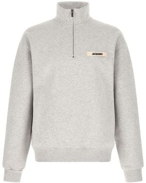 Jacquemus 'Le Camionneur Gros-Grain' Sweatshirt - Gray