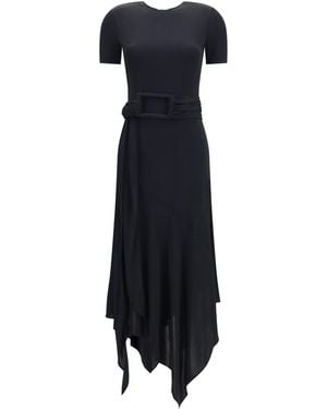 Alaïa Alaïa Belted Jersey Dress - Black