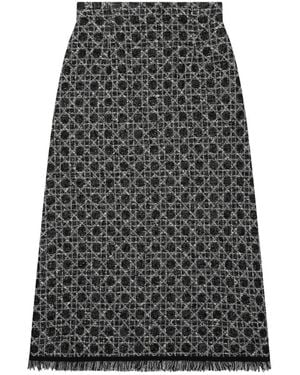 Dior Dior "Macrocannage" Midi Skirt - Gray