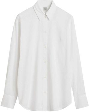 TOTEME Linen And Cotton Blend Shirt - White