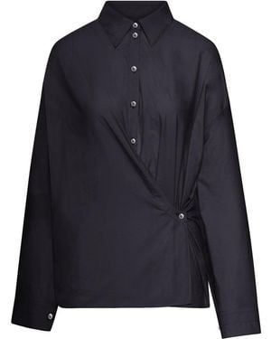Lemaire Twisted Cotton Shirt - Blue