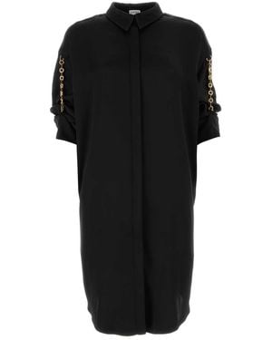 Loewe Chain Shirt Dress - Black