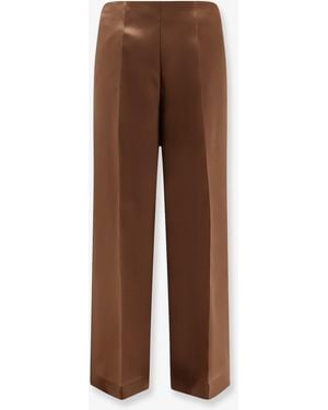 Alberta Ferretti Silk Pants - Brown