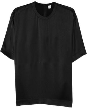 TOTEME Satin T-Shirt - Black