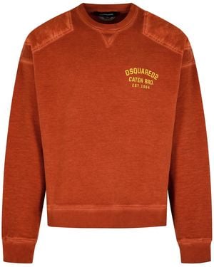 DSquared² 'Cypro' Earthenware Cotton Sweatshirt - Orange