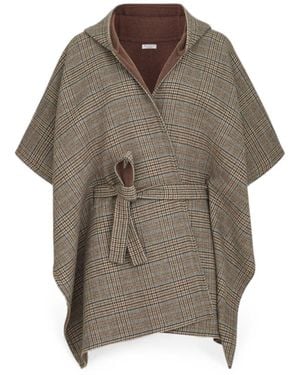 Brunello Cucinelli Cashmere Poncho - Brown