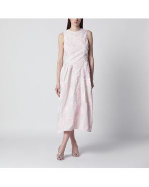 rotate birger christensen asymmetric appliqu midi dress Rotate By Birger Christensen Floral-Appliqu Satin Midi Dress In Blue - 30%  Off