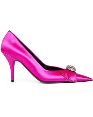 Balenciaga Fuchsia Satin Avenue Palazzo 90Mm Pumps - Pink