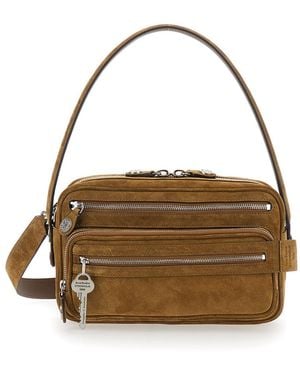Acne Studios Shoulder Bag Camero Party Suede - Metallic
