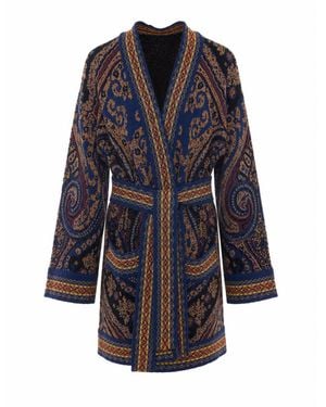 Etro Floral Paisley Print Cardigan - Blue