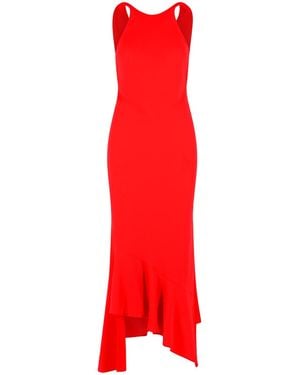 ANDAMANE 'Carmen' Polyester Dress - Red