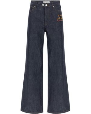 A.P.C. Wide-Leg Rigid Denim Jeans With Contrast Stitching - Blue