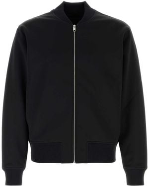 Prada Stretch Polyester Bomber Jacket - Black