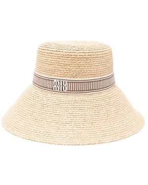 Miu Miu Neutrals Hats - Natural