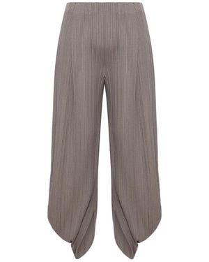 Giorgio Armani Pleated Jersey Pants - Gray