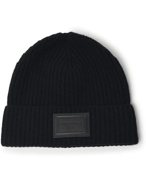 Dolce & Gabbana Dolce & Gabbana Cashmere Beanie - Black