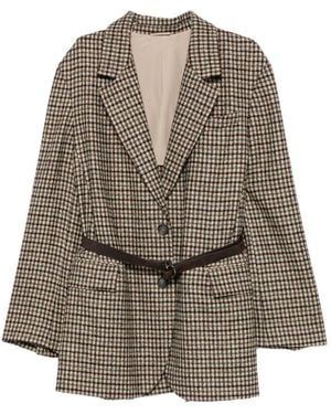 Brunello Cucinelli Wool Single-Breasted Jacket - Brown