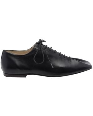 Lemaire Souris Flat Classic Lace Up Shoes - Black