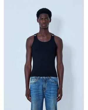 Jean Paul Gaultier Twisted Double Layered Tank Top in Black for