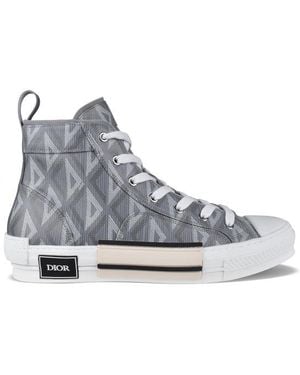 Dior CD Diamond Canvas B23 High-Tops - Gray