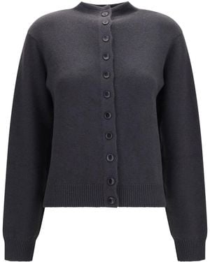 Lemaire Reversible Cashmere Button Sweater - Blue