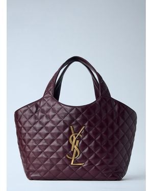 Saint Laurent Icare Medium Tote Bag - Purple