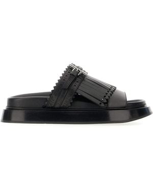 McQueen Shoes Slippers - Black