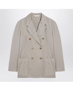 Palm Angels Double-Breasted Cotton Jacket - Gray
