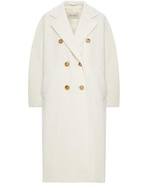 Max Mara Madame Double-Breasted Coat - White