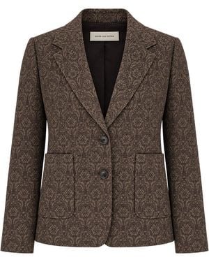 Dries Van Noten Clothing Blazers & Gilets - Brown